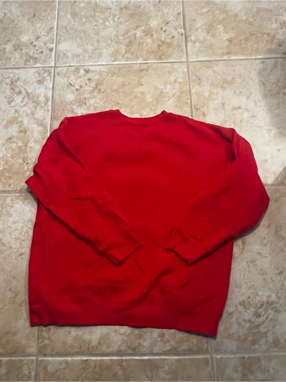 PINK Victoria's Secret Red 'LOVE PINK 1986 FOOTBALL' Crewneck Sweatshirt - Picture 2 of 5